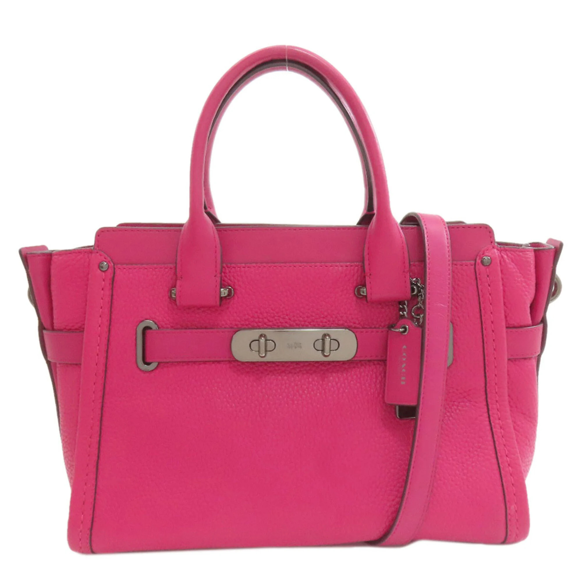 Coach 34816 Swagger 2-Way Handbag Leather Women's Coach
